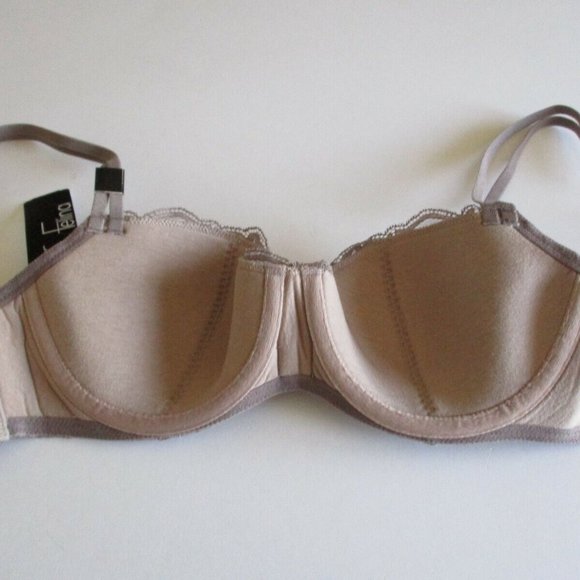 Paramour by Felina Sophia full figure balconette counter bra In Mink Lace NWT - Picture 6 of 9